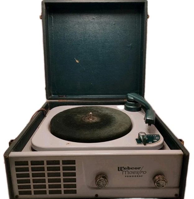 VINTAGE 1950'S WEBCOR Maestro Tube Fonograph Lp Record