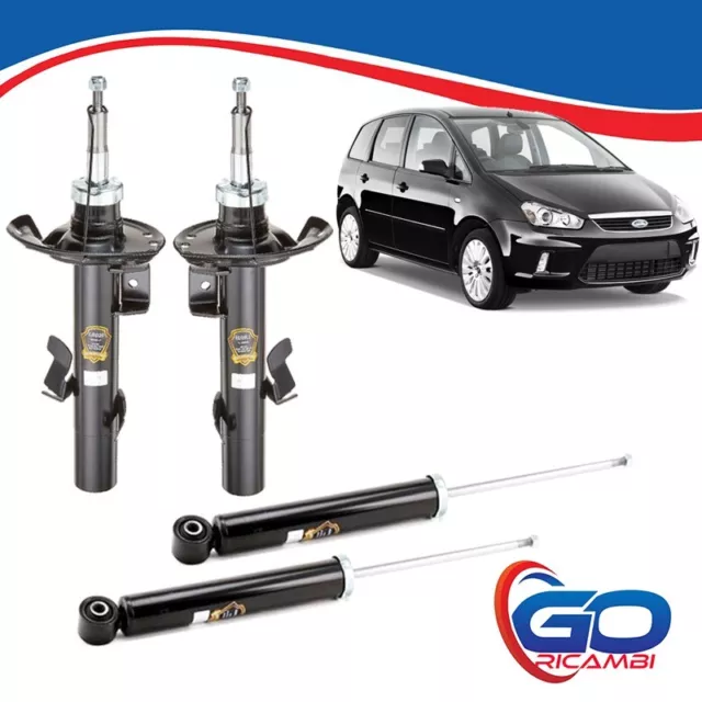 Kit 4 Ammortizzatori Per Ford Focus C-Max 1.6 Tdci 1.8 Tdci 2.0 Tdci 2003-2010