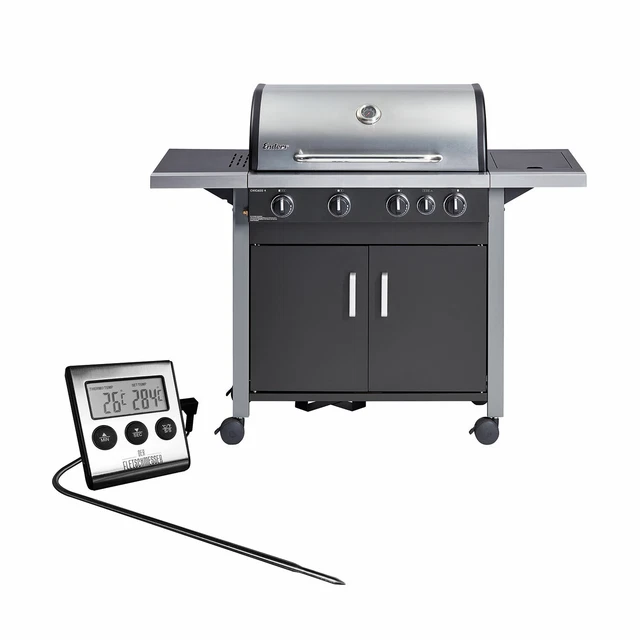 Gasgrill Enders CHICAGO 4K Standgrill mit 4 Seitenbrenner Edelstahl Gas Grill