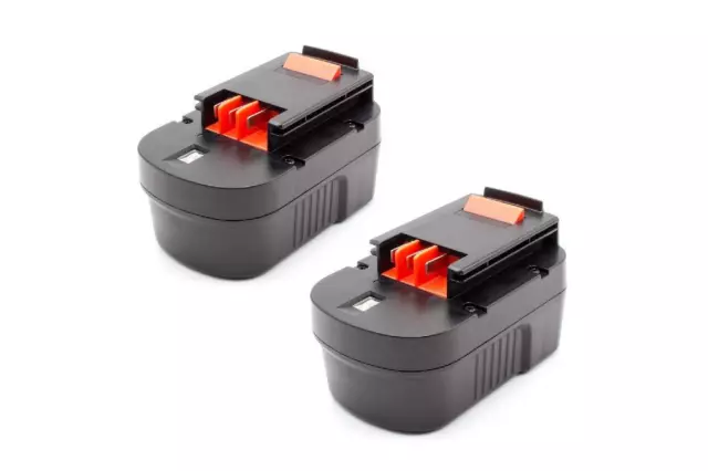 2x BATTERIE 1500mAh 14.4V noir pour BLACK & DECKER EPC14CA, EPC14CAB