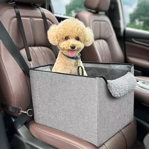 Pawaboo Siège de Voiture pour Petit Chien, Siège d'Auto Rehausseur pour Gris