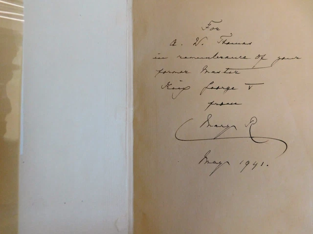 Queen Mary of Tech Signed King George V 1st Ed Hardcover Book JSA Authenticated