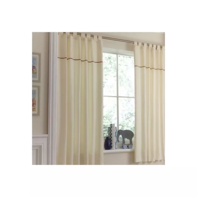 Brand New Izziwotnot Cream Gift Tab Top Curtains