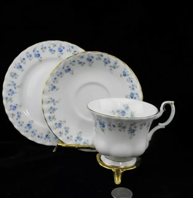 Royal Albert Memory Lane Tea Trio  Cup  And Saucer And Dessert Plate