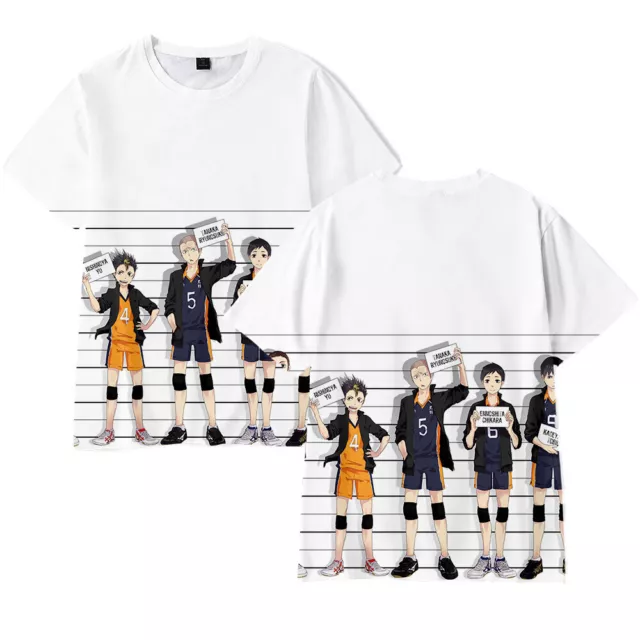 Anime Haikyuu!! Karasuno Shoyo Hinata T-Shirt Short Sleeve Jersey Tee