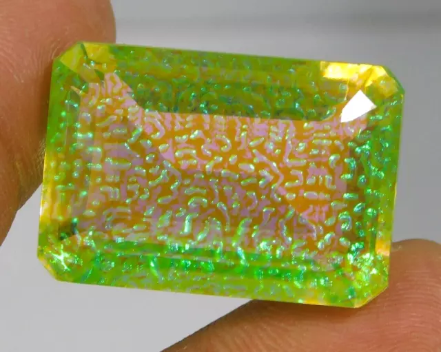 AAA+ 46.80 Ct Large Natural Monarch Fire Opal Doublet Emerald Cut Loose Gemstone