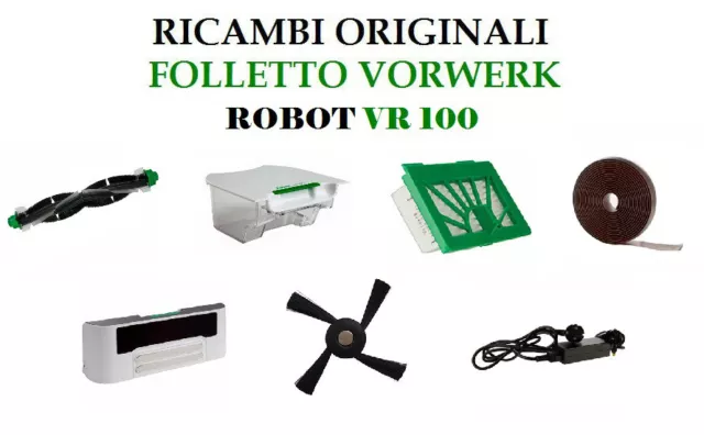 Filtro Base Cepillo Líneas Piezas de Repuesto Originales Robot Vorwerk VR100 VR