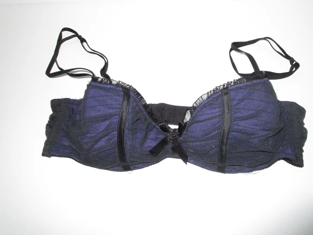 Buena Vista Guide Taille Soutien Gorge Darjeeling SOUTIEN GORGE DARJEELING  90B Noir Et Bleu Balconnet Armatures TBE