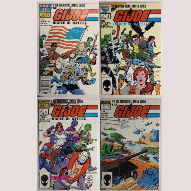 GI Joe: Order of Battle #1 #2 #3 #4 Complete Limited Series Set - Marvel Comics
