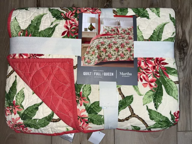 Martha Stewart Collection Tropical Grove Reversible FULL / QUEEN Quilt NEW