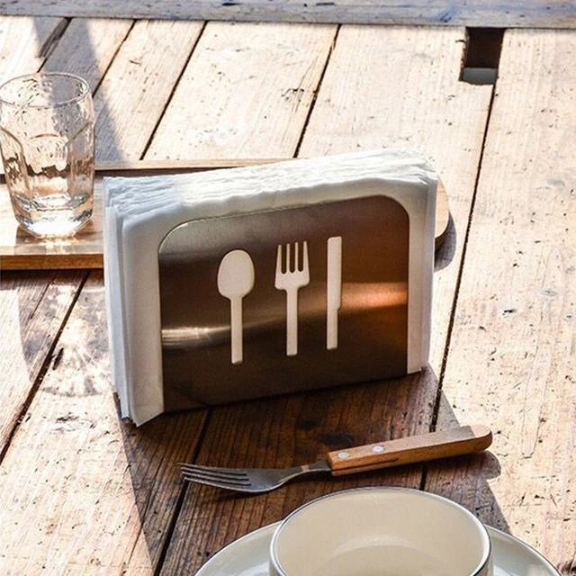 Napkin Holder Napkin Dispenser Stainless Steel Minimalist Compact Easy AC