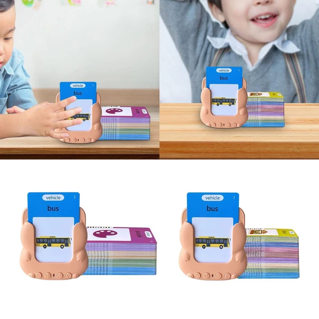 Ilauke Cartes Flash Parlantes Bilingues – 510 Mots En Français/Anglais Avec Sons Réalistes – Apprentissage Montessori Interactif Pour Enfants 1-6 Ans – Cadeau Anniversaire Éducatif