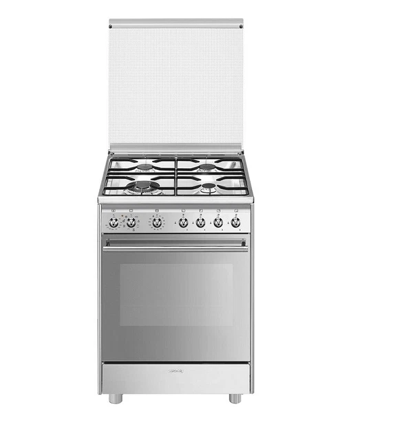 SMEG CX68MDS8 Cuisine 60X60 Concert Table 4 Feux Gaz Four Multifonctions Inox