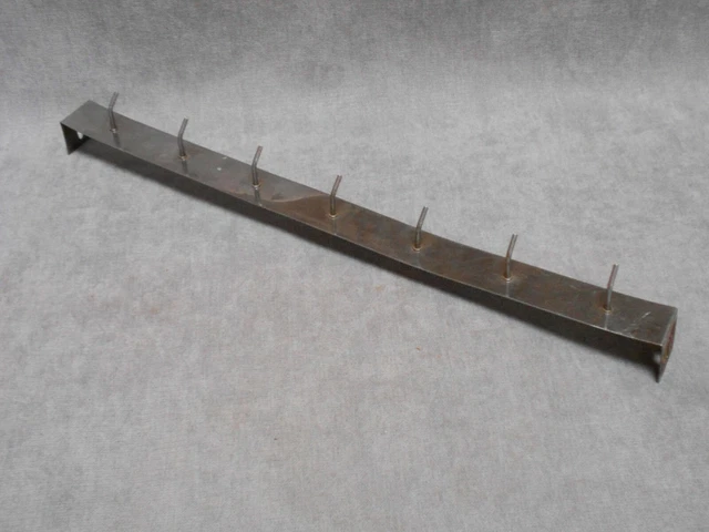 French Vintage alu TOWEL RACK Utensils BAR w/ 7 hooks 4