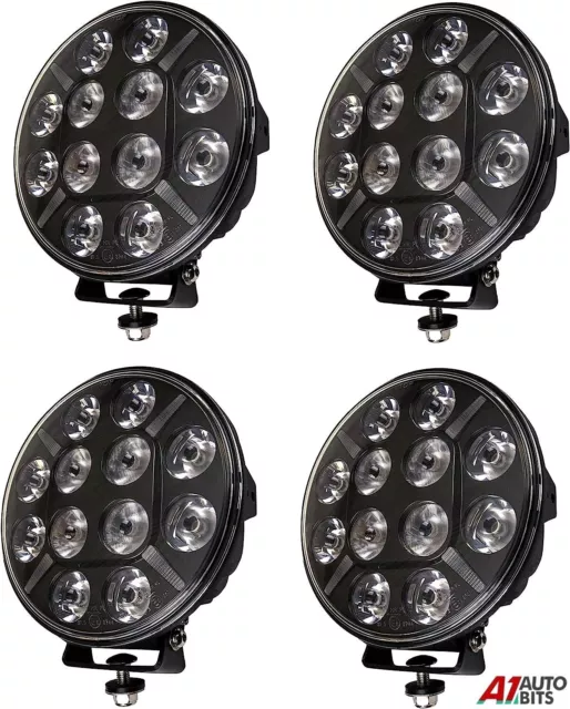 4X Fit Scania Volvo DAF MAN Truck 24v 8.6'' Round Spot Light Led DRL White