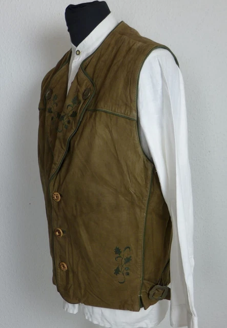 "CANDA C&A" Herren Wildleder Trachten Weste  Gr. 52 braun 3