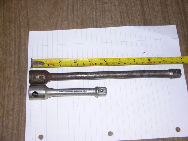 2-VINTAGE PLUMB RATCHET EXTENSIONS  1/2" drive