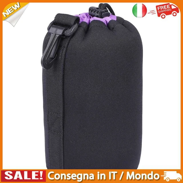 IT Waterproof SLR Camera Drawstring Lens Pouch Protective Brushed Cover (L)
