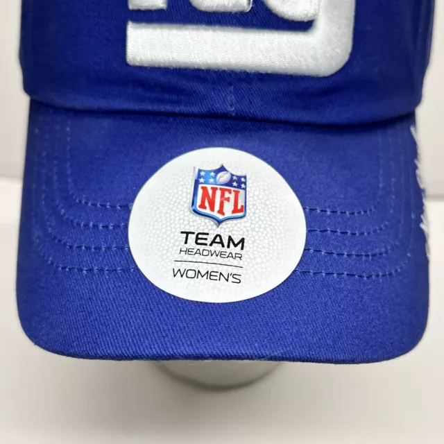 New York Giants Hat Cap Strap Back Womens Blue NFL Team Apparel Football NWT 3