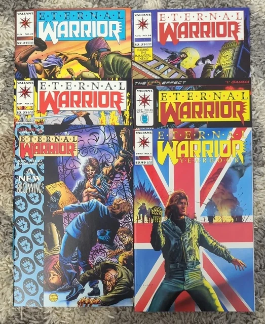 Lot Of 6 1994 Valiant Eternal Warrior Comics #23-27 & Yearbook #1 VF/NM