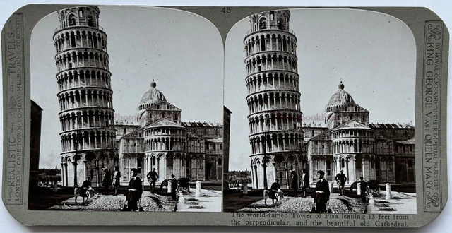 Italien Pisa -umfang Und Kathedrale c1900 Foto Stereo Vintage P78L6n