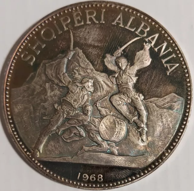 Albania 🇦🇱 25 Leke 1968  silver coin