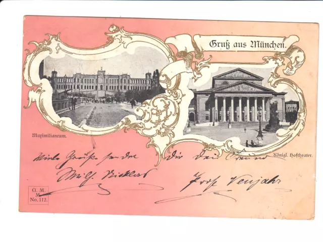 AK 25117,Postkarte,Gruss aus München,Königl. Hoftheater,Maximilianeum,1901