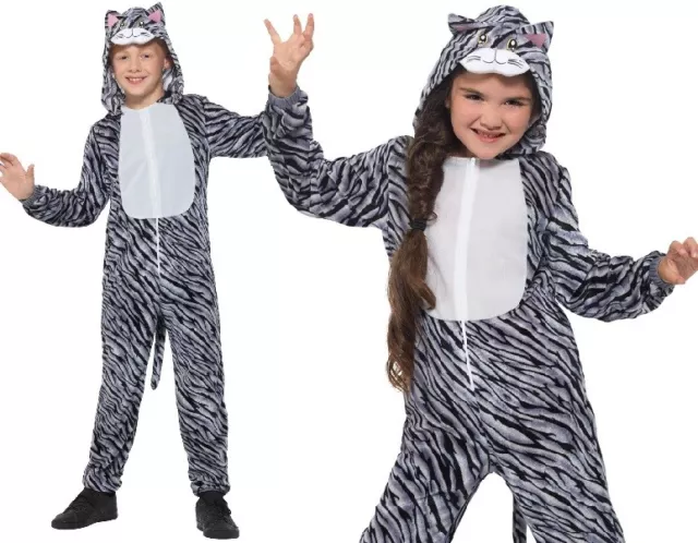 Enfant de Luxe Chat Tigré Déguisement Costume Filles Unisexe Garçon Par Smiffys