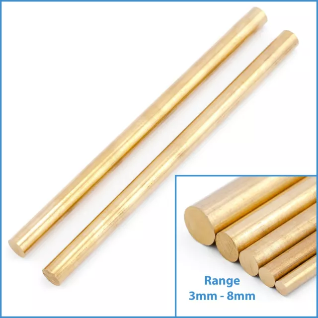 2pcs 6mm x 100mm Solid Brass Rod Knife Handle Mosaic Blade Rivet Steel Pin