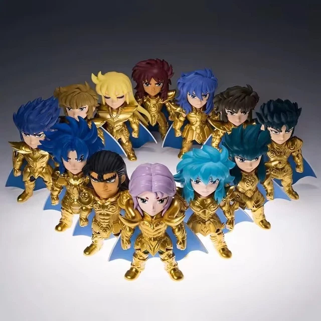 Lot 5 Figurines Saint Seiya Chibi – Chevaliers D'Or Du Zodiaque, 10cm, Collection