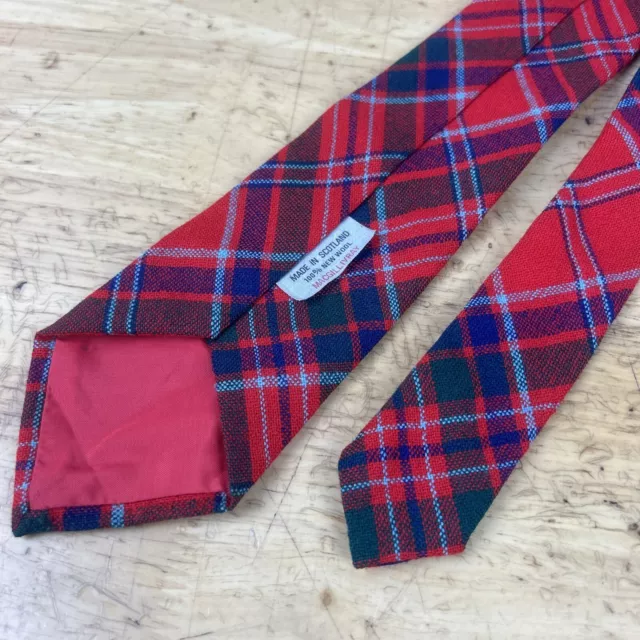 Macgillivray tartan Clan tie Made in Scotland 100% Wool Red Green