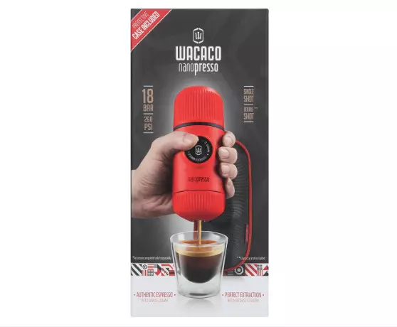 Wacaco Nanopresso Espresso Coffee Machine with Carry Bag Lightweight - Red