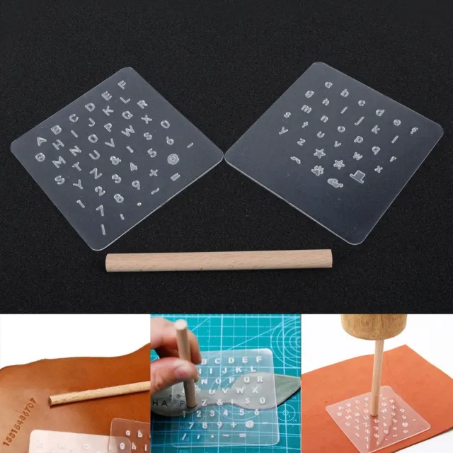 Kit d'estampage artisanal cuir convivial avec lettres majuscules et minuscules
