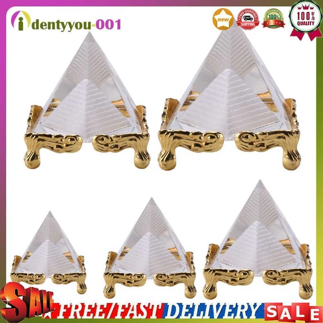 Crystal Pyramid Home Office Art Decoration Christmas Valentines Day Pyramid Gift