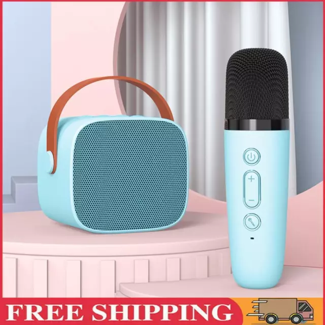 Home KTV Karaoke Speaker Bluetooth-Compatible HIFI for Girls Boys (Blue 1 to 2)