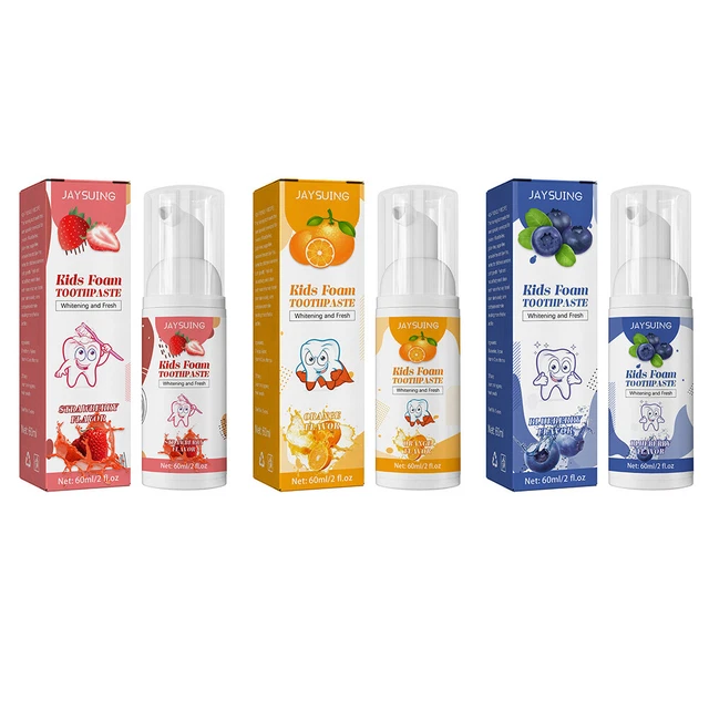 Pasta de dientes blanqueadora para niños sabor a fruta pasta de dientes para niños 60 ml para mal aliento