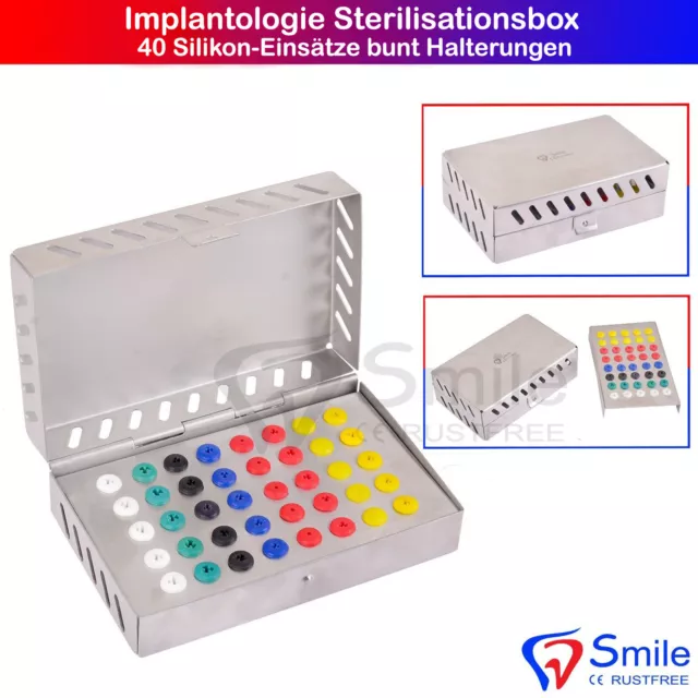 40 Silikon Einsätze Halterungen Bohrer Tray Bohrerständer Sterilisationsbox