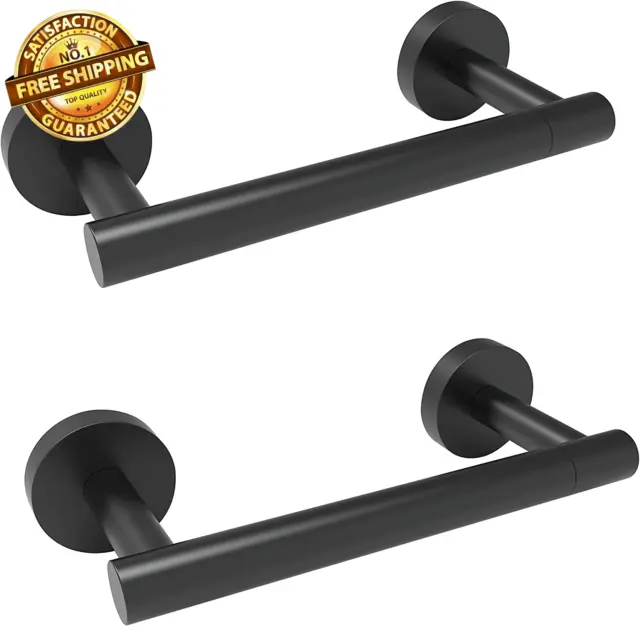 Matte Black 2 Pack Toilet Paper Holder SUS304 Stainless Steel Double Post Pivoti