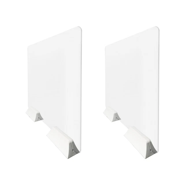 2X CLEAR ACRYLIC Desk Divider Office Partition Screen 50 x 40cm with