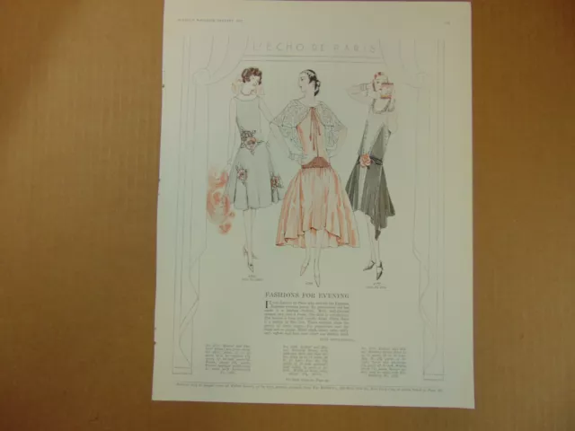 1927 McCALL'S LADIES FASHION PAGE #-3 art print ad