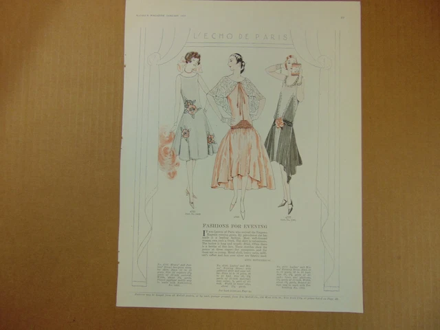 1927 McCALL'S LADIES FASHION PAGE #-3 art print ad