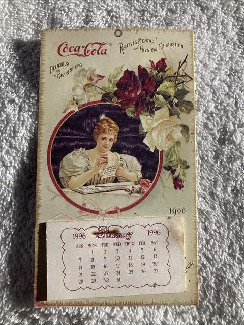 Vintage 1996 Coca-Cola Miniature Calendar Collectible