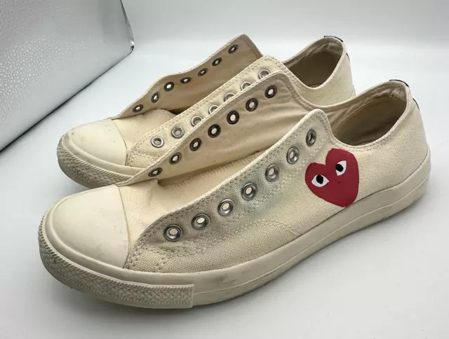 Converse Chuck Taylor x CDG Comme Des Garcons PLAY White Mens 11 Womens 13 Shoes