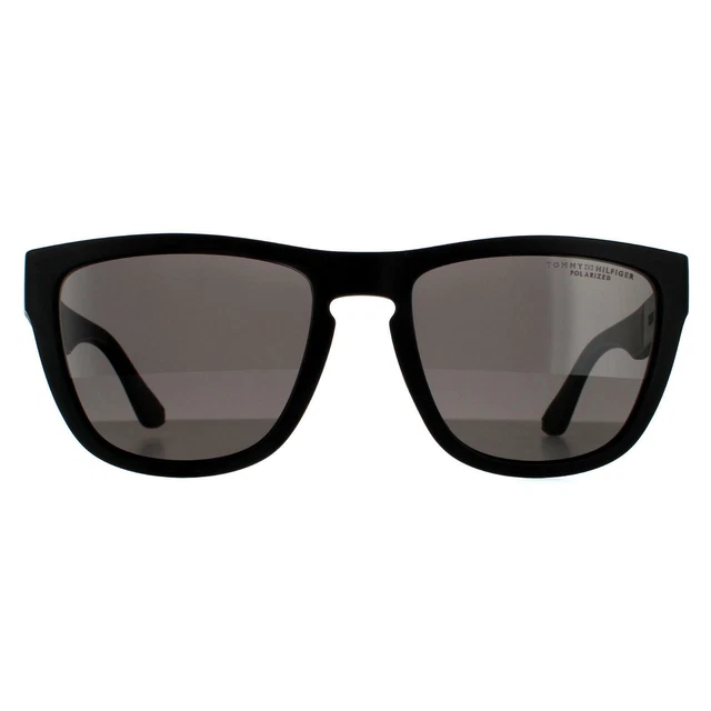 Tommy Hilfiger Lunettes de Soleil Th 1557/S 003 M9 Noir Mat Gris Polarisé