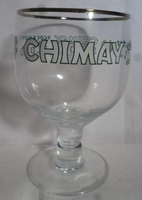 COLLECTOR , RARE VERRE A BIERE  CHIMAY  150 éme ANNIVERSAIRE , CY34 .