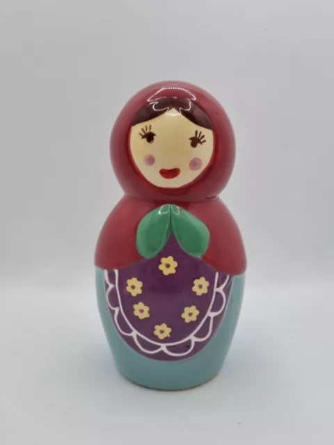 Ceramic Matryoshka Doll Money Box Russia & Eastern Europe Theme Handpainted Rare