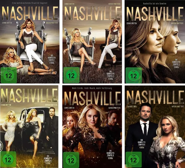 29 DVDs * NASHVILLE - SEASON / STAFFEL 1 + 2 + 3 + 4 + 5 + 6 IM SET # NEU OVP &B