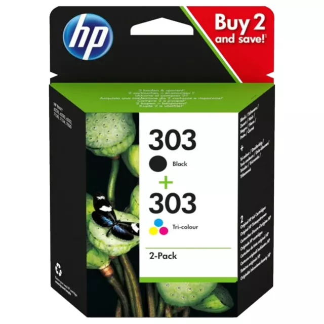 HP 303 Black & Colour Combo Ink Cartridge Original for HP Envy Photo 6230 7130