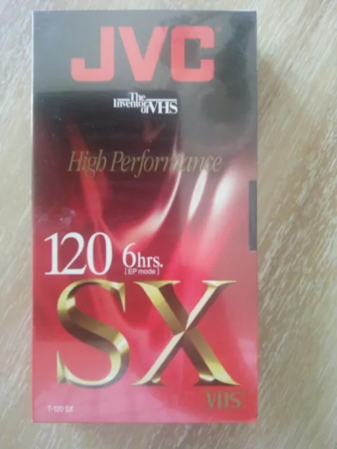 JVC VHS T-120 SX High Performance SX 120 Blank Tape NEW Factory SEALED