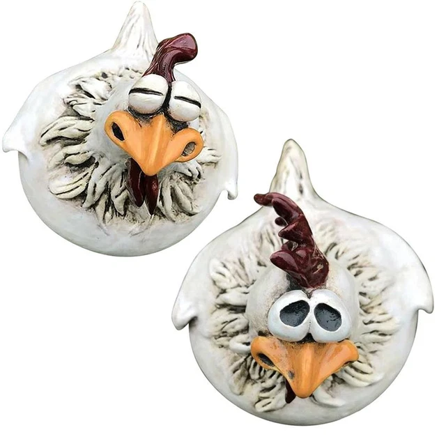 Yard Lawn Home Decoration Fence Rooster Clip Garden Sculpture Chicken Statue